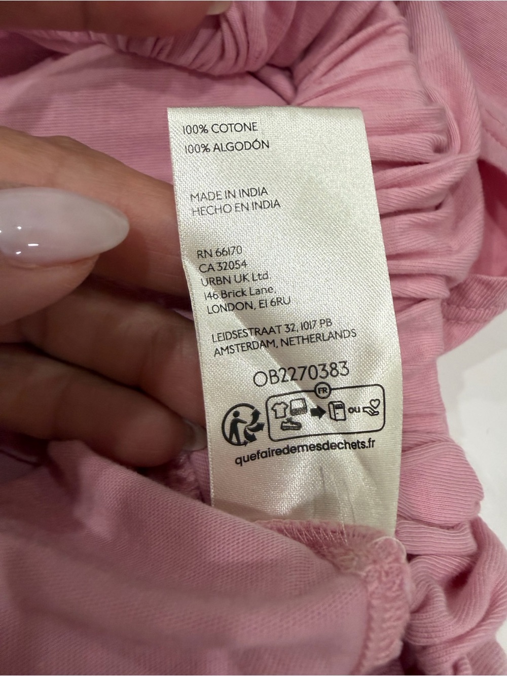 Anthropologie Pink Rose Bubble hem Crop Tank Top Size Medium - Picture 5 of 7